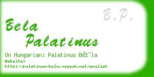 bela palatinus business card